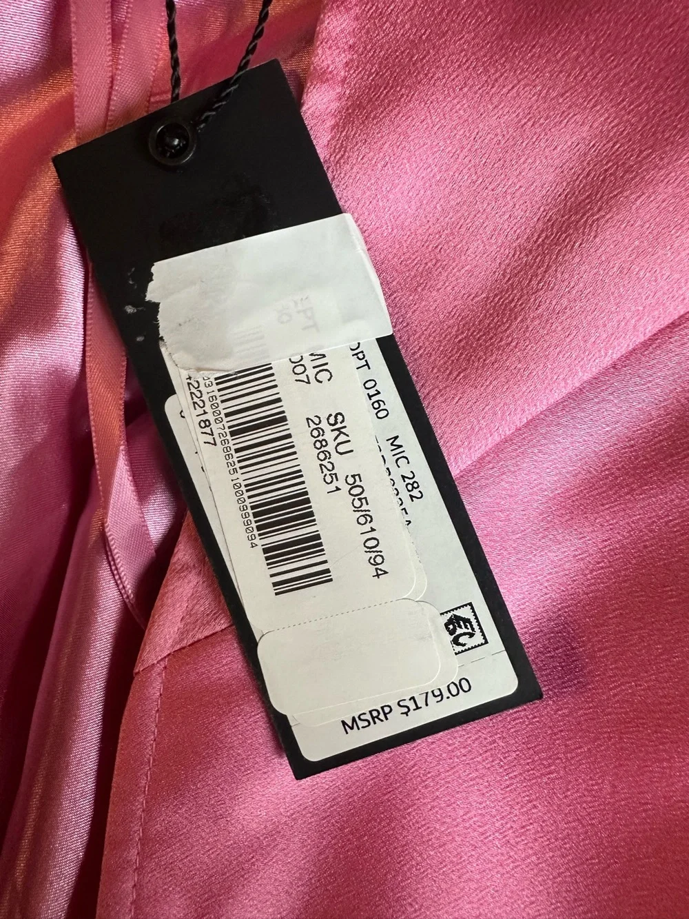 Gianni Bini Peyton Size 10 Pink Satin Halter Neck Ruched Mini Sheath Dress NWT - Picture 5 of 8